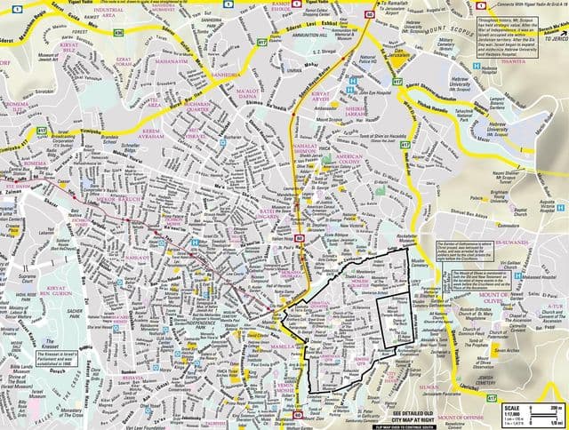 Jerusalem streets map