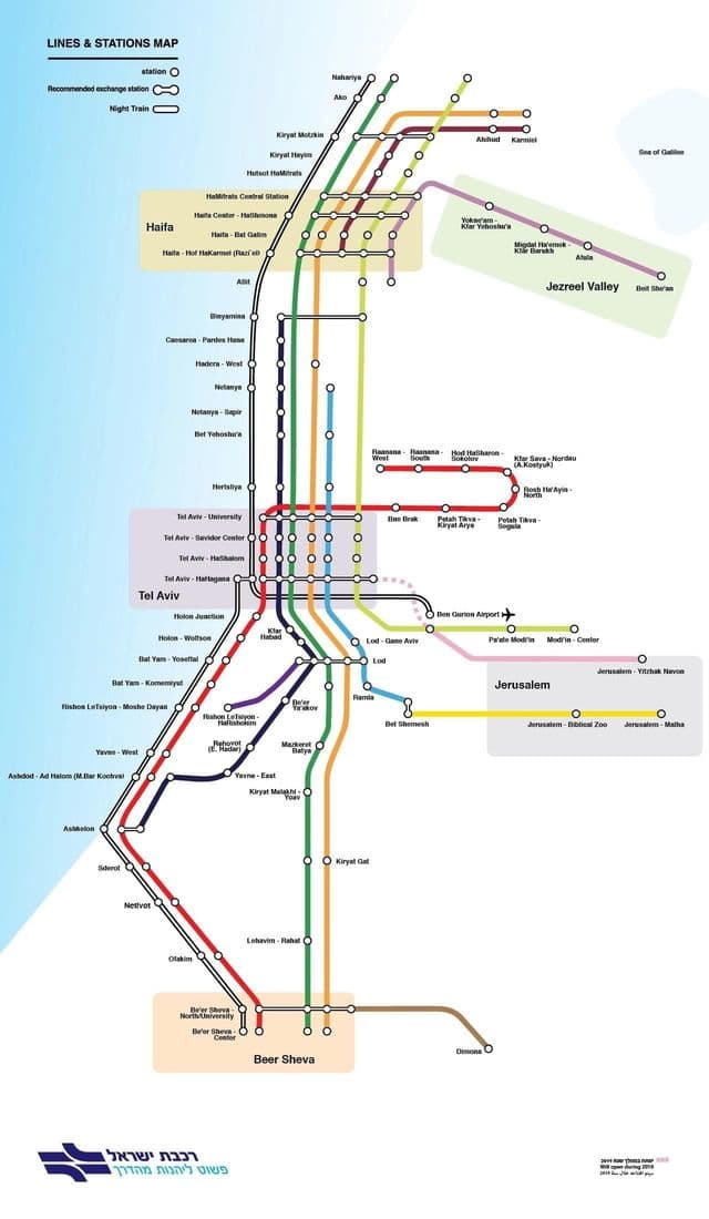 Jerusalem railway stations map